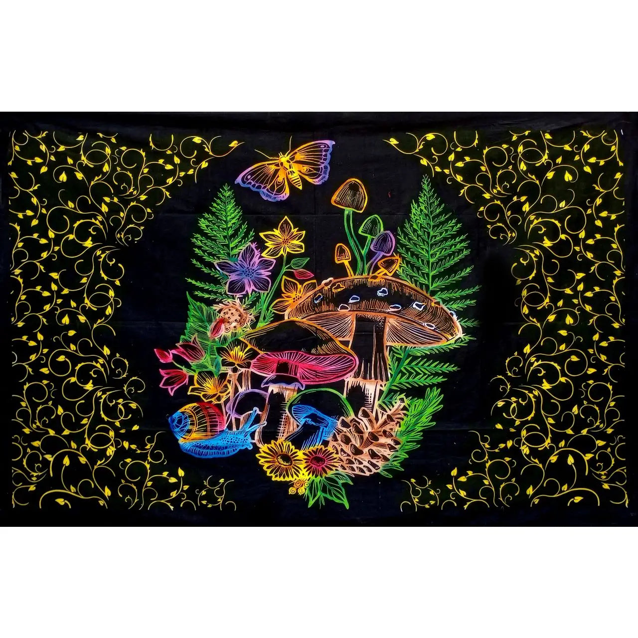 Mushroom Jungle Print Tapestry