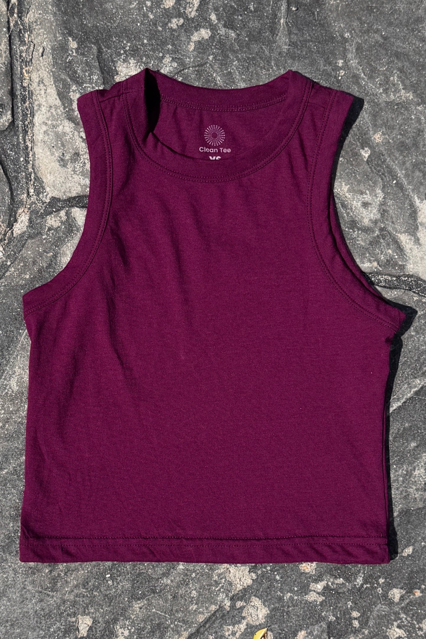 Cotton + Modal High Neck Cropped Tank