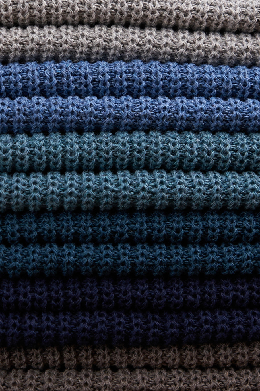 Upcycled Cotton Beanie in Navy