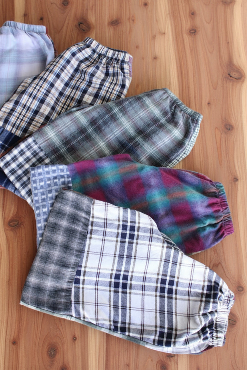 Upcycled Vintage Flannel Pant w/ Elastic Waist