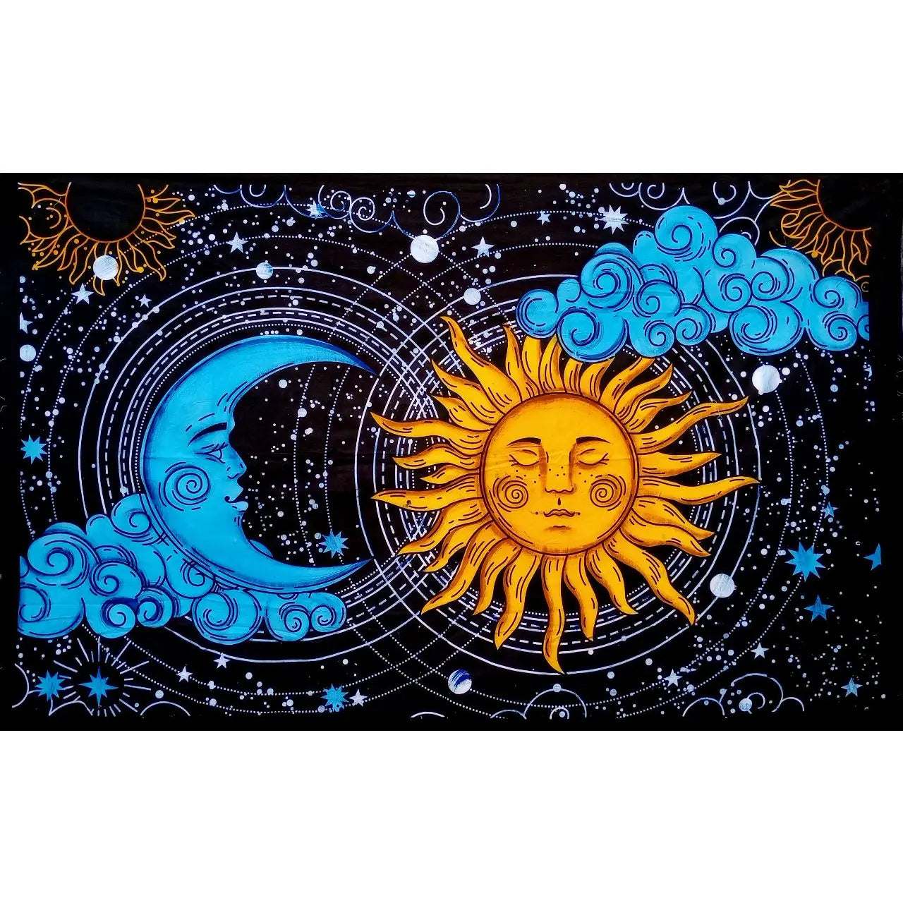Sun and Moon Hand Brush Tapestry