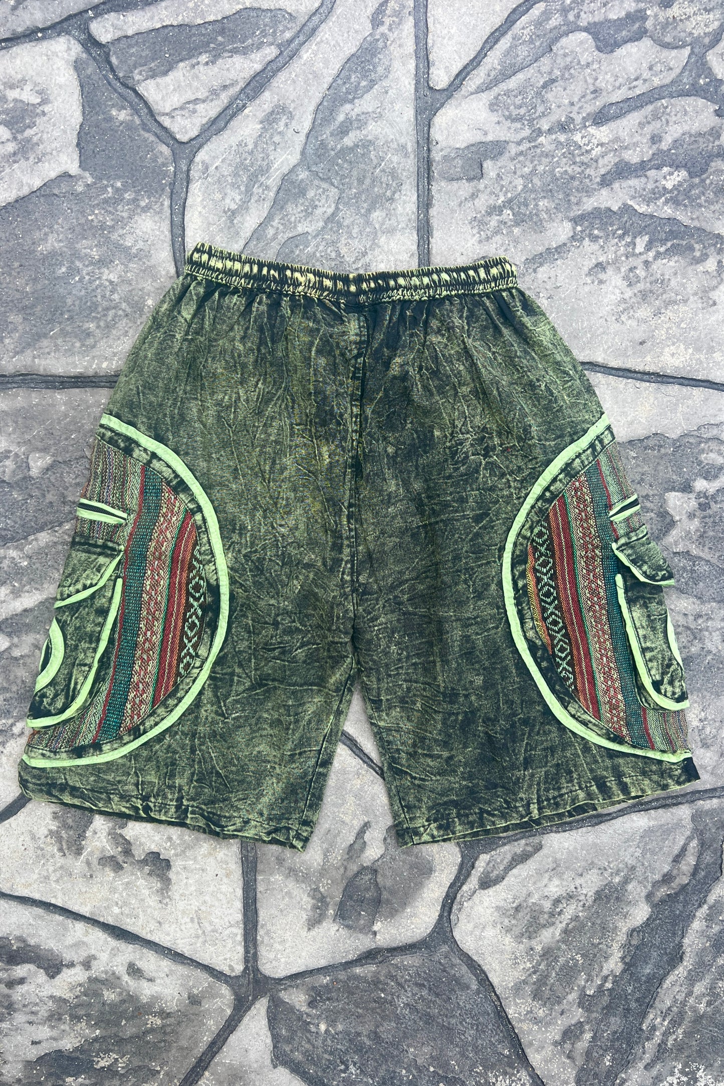 Green Swirl Pocket Unisex Shorts