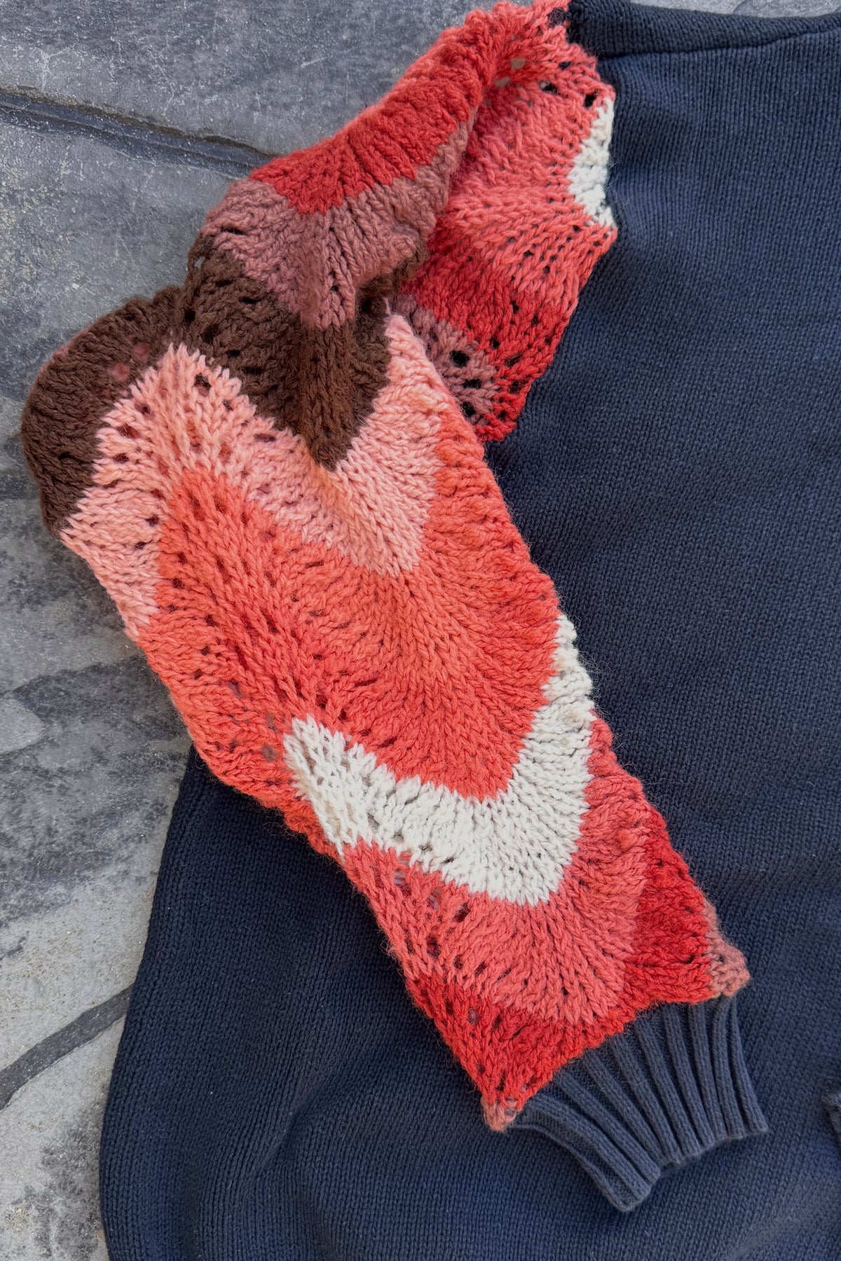 Oversized Crochet Sleeve Sweater