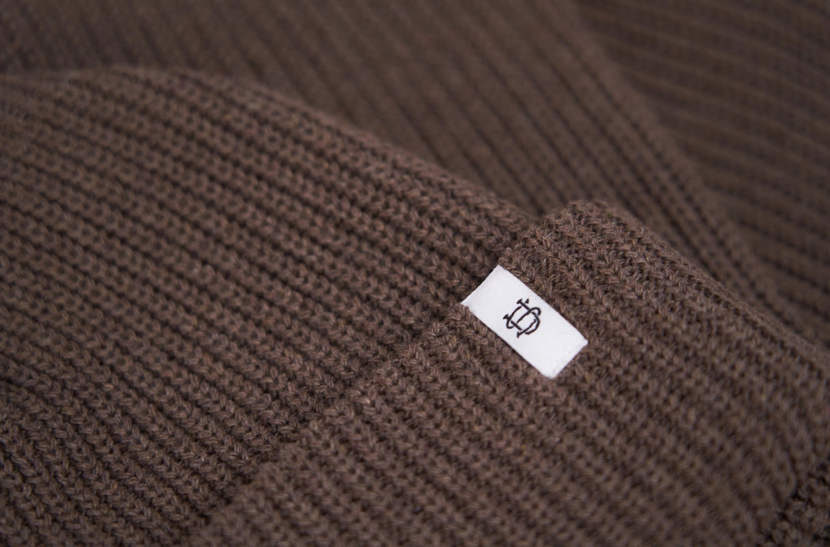 Upcycled Cotton Beanie in Earth