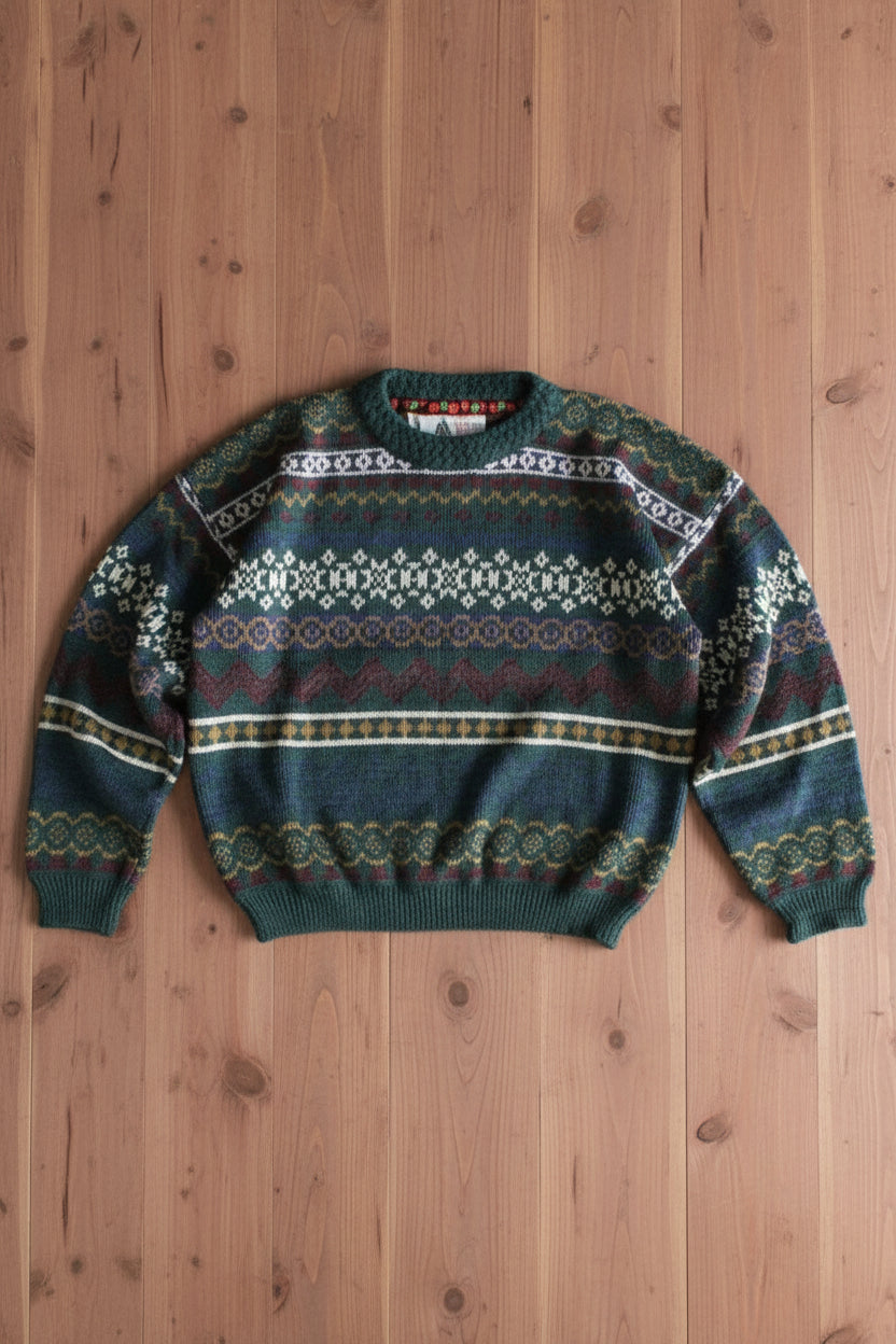 Unisex Vintage Fair Isle Sweater