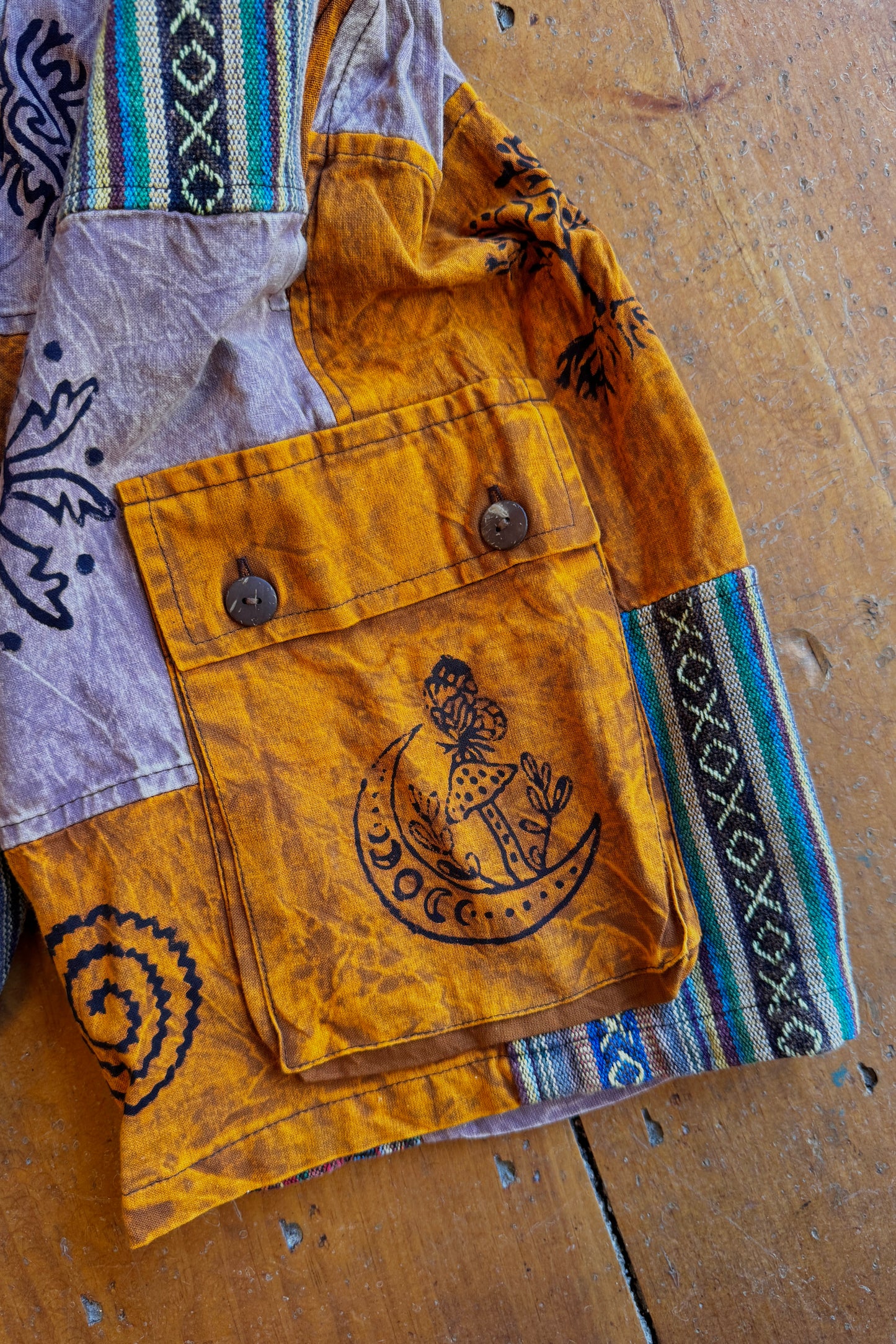 Cotton Patchwork Grand Canyon Short with Zip Pockets