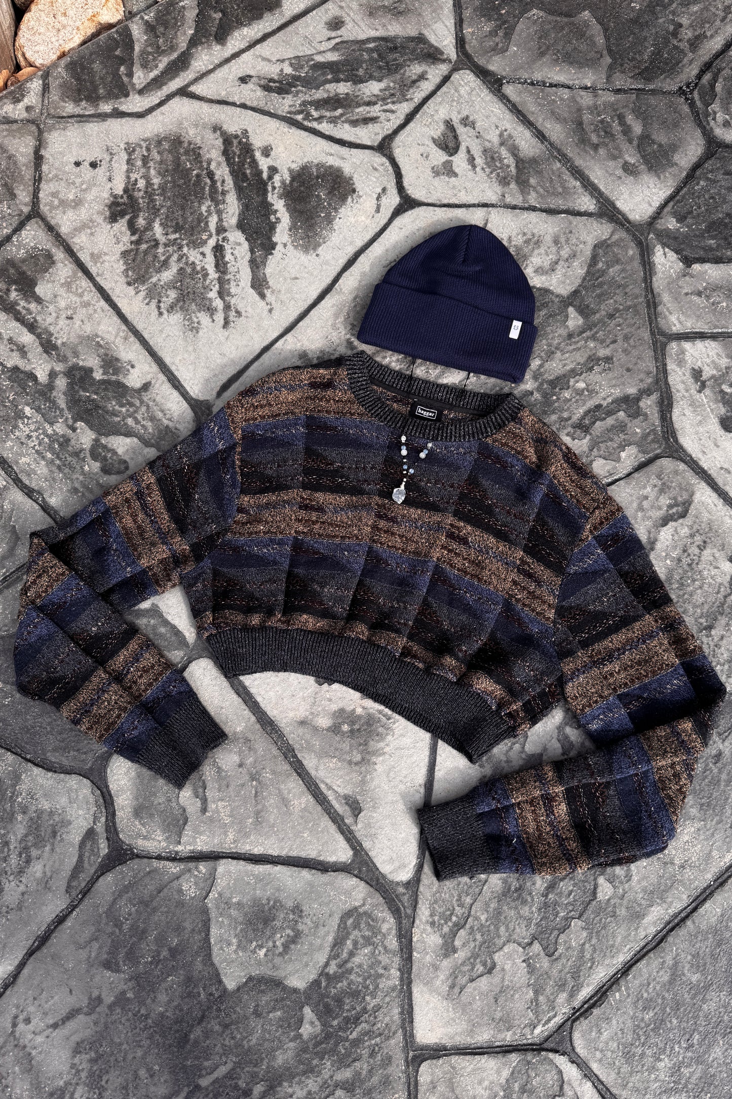Vintage Upcycled Cropped Sweater