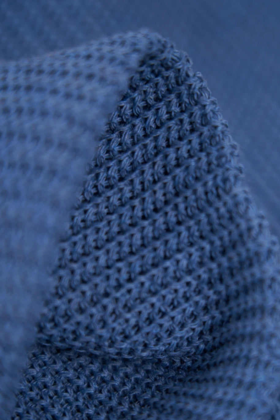 Upcycled Cotton Beanie in Cerulean