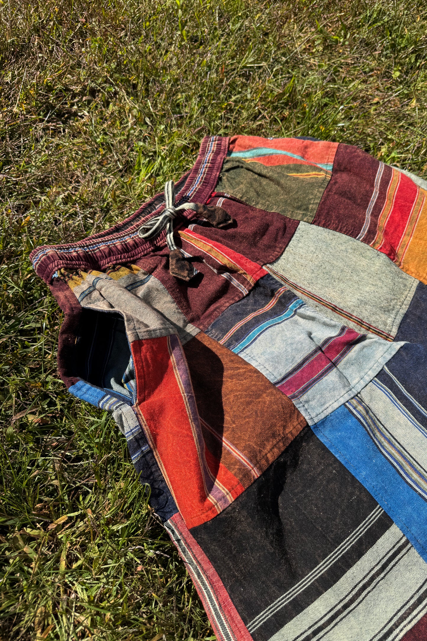 Multi-Color Block Design Trousers