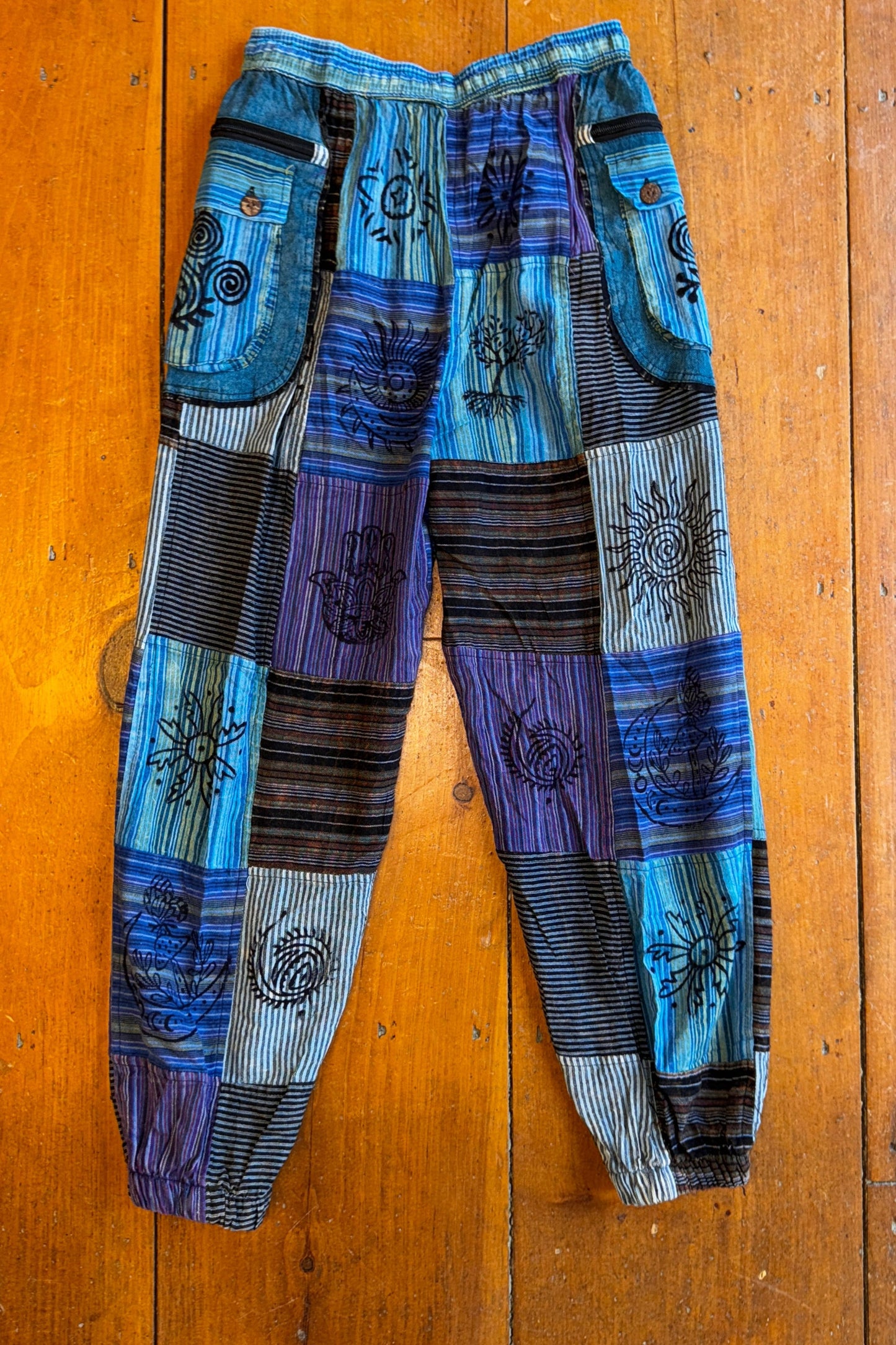 LAST CALL SIZE S | Blue and Purple Joggers w/ Cargo Pockets