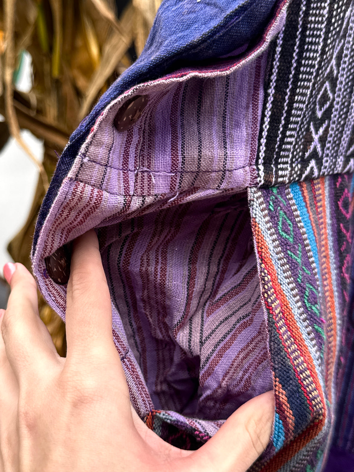 Patchwork Overalls in Purple