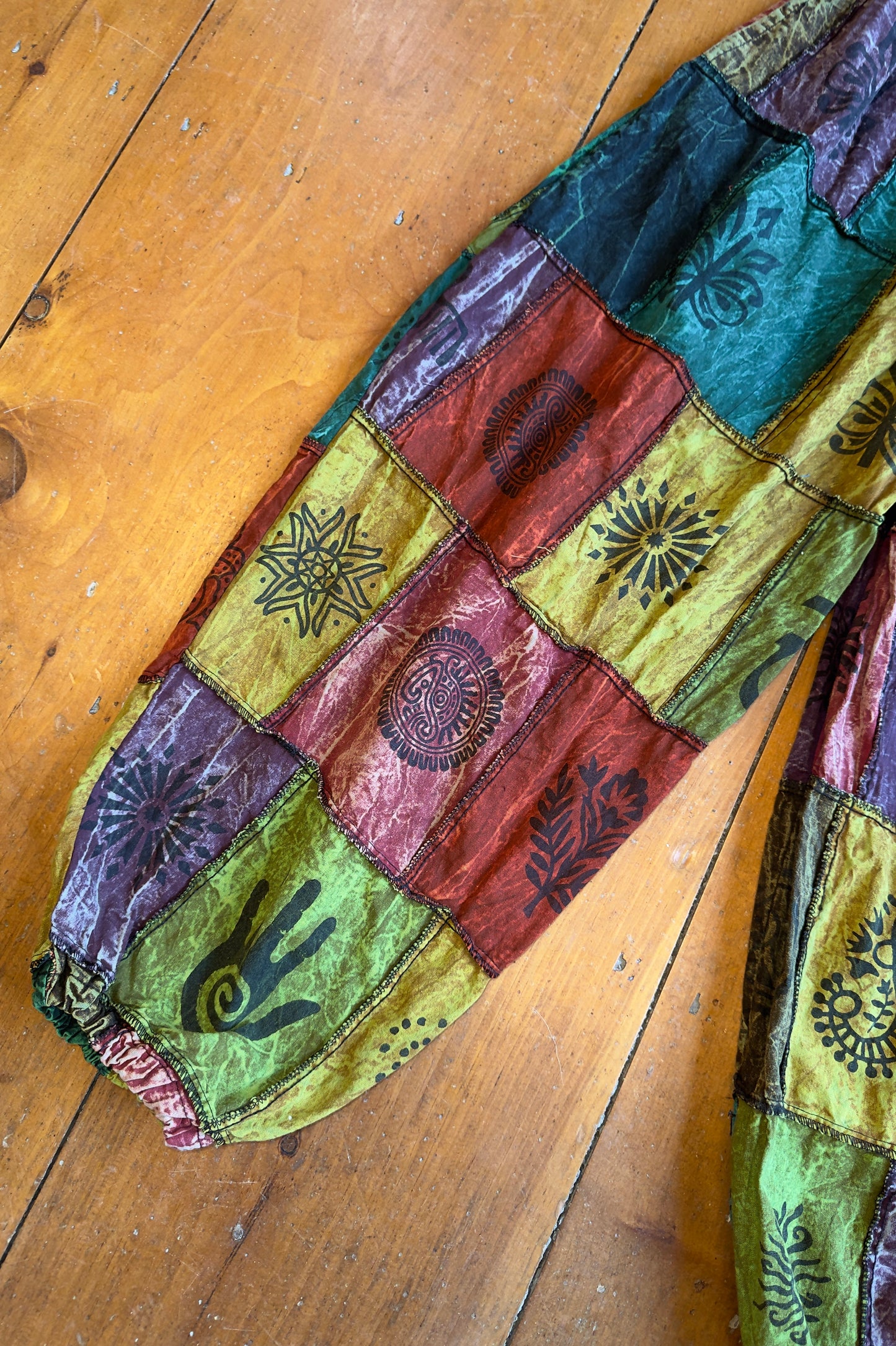 Free Size Baggy Patchwork Pants