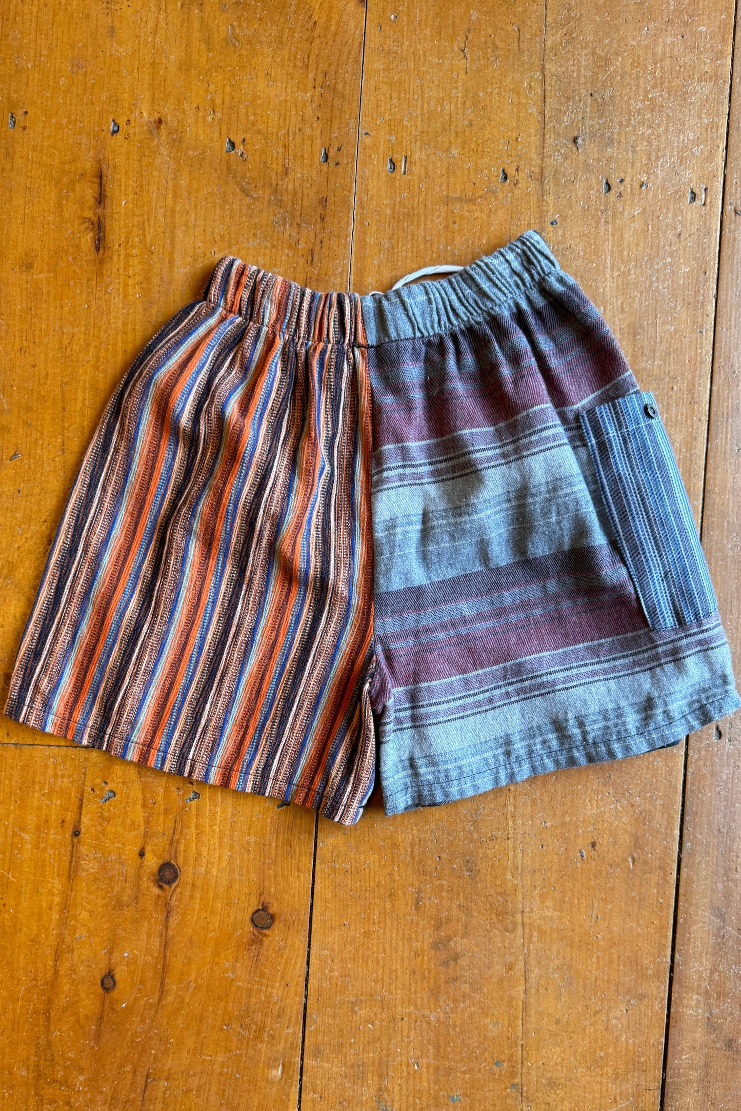 Upcycle Flannel Drawstring Shorts