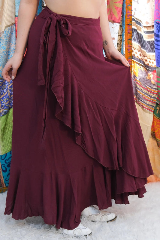 Waterfall Wrap Maxi Skirt