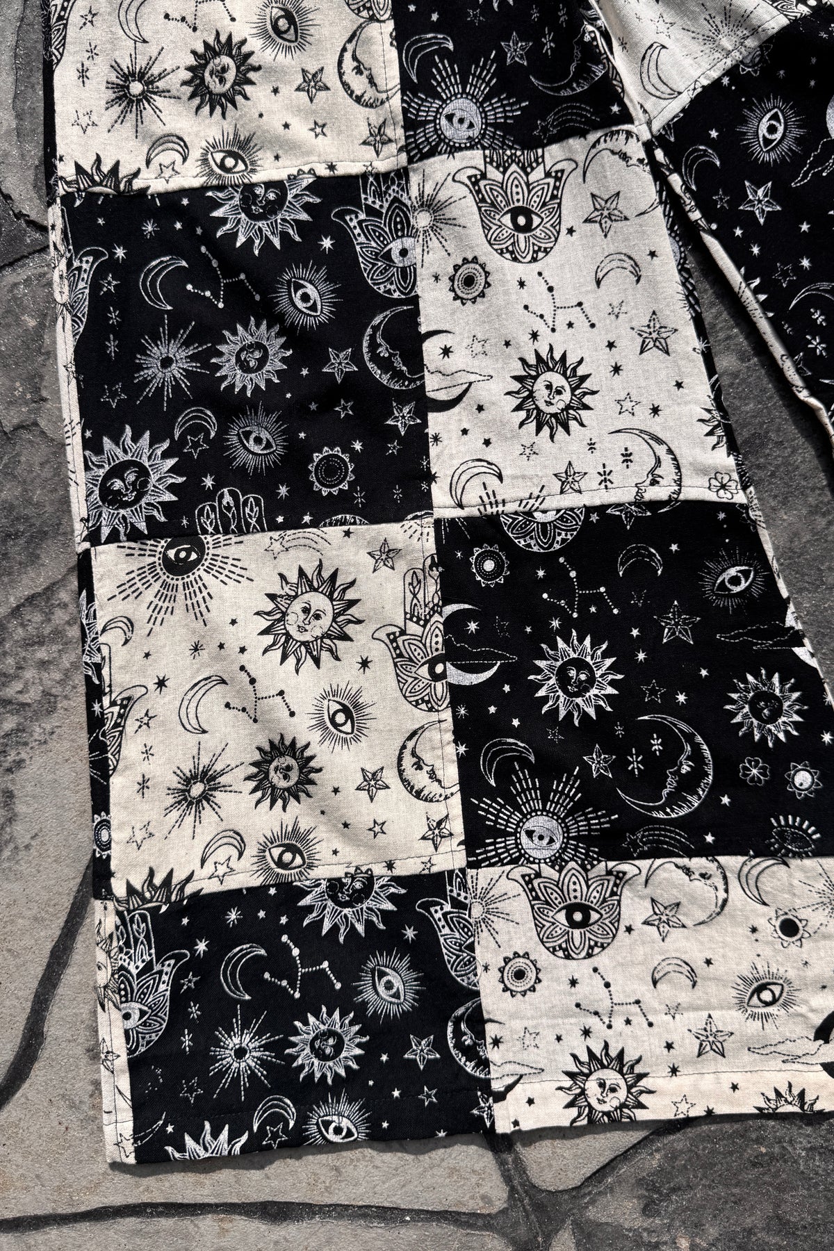 B+W Wide Leg Palazzo Sun/ Moon Print Pants