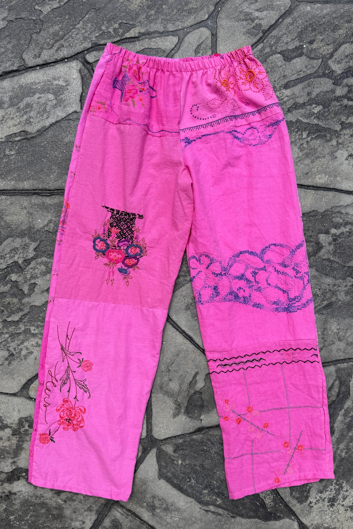 Pink Upcycled Pieced Pant