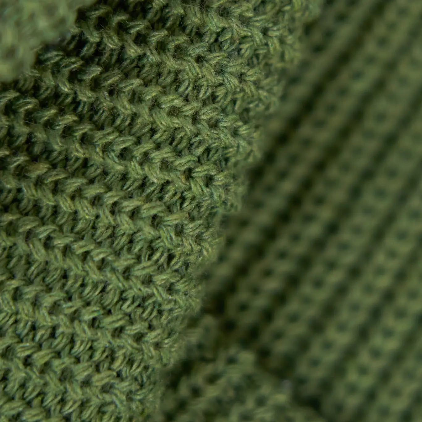 Moss Green Upcyled Cotton Beanie