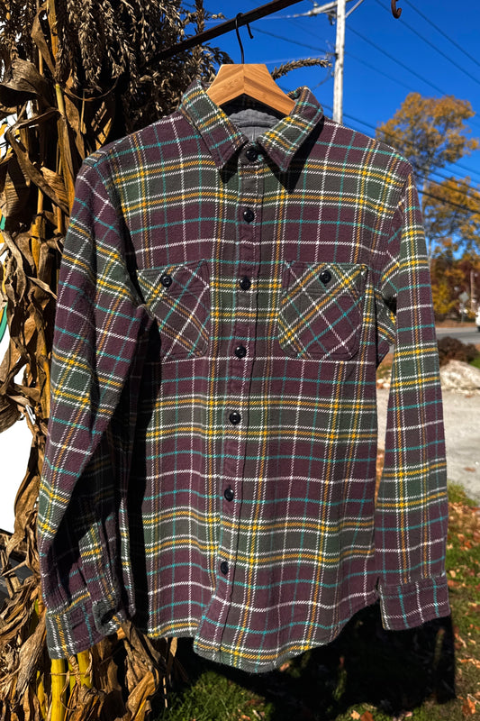 Bleached Heavy Flannel Upcycled Shirt