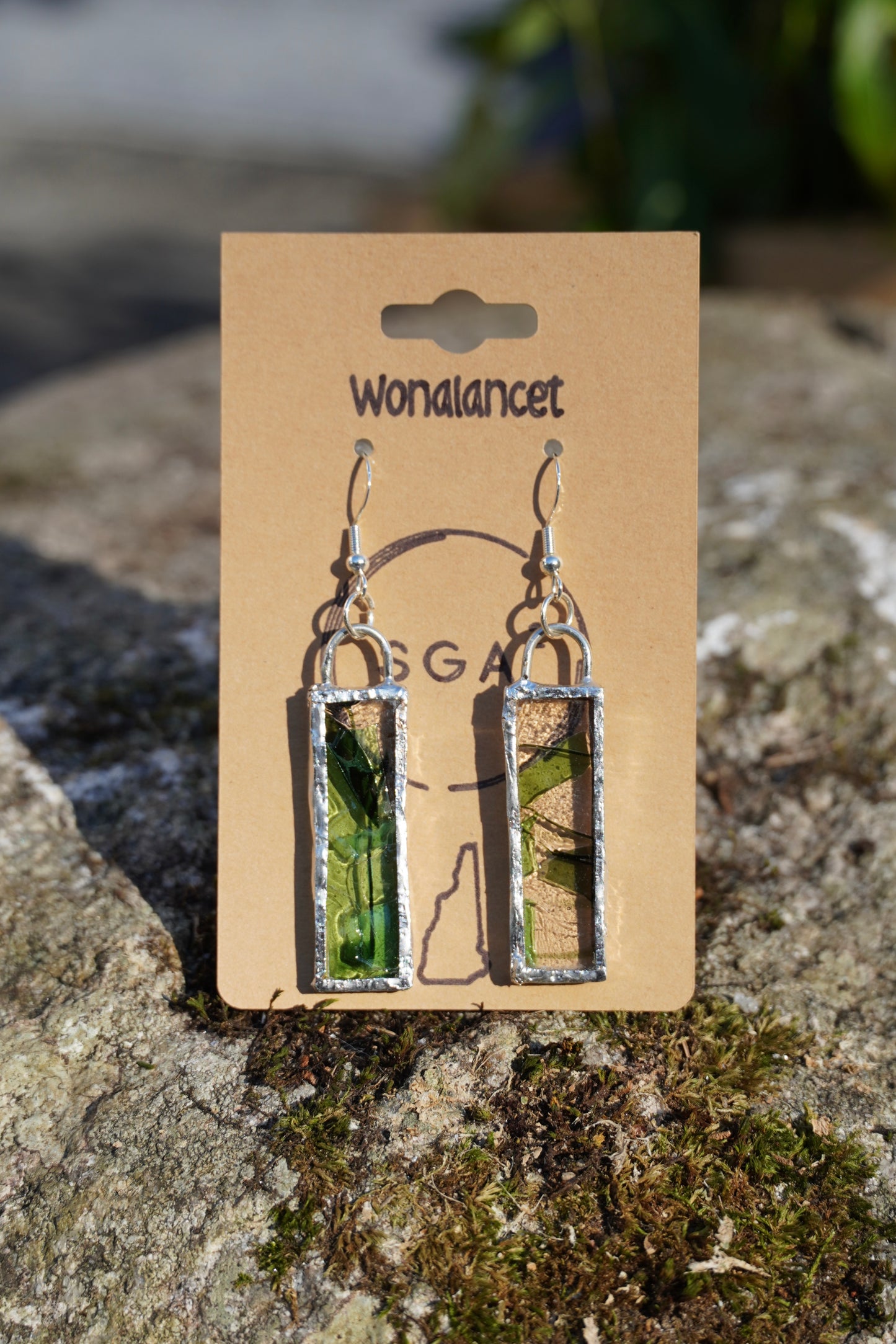 NH Destination Handmade Stained Glass Earrings