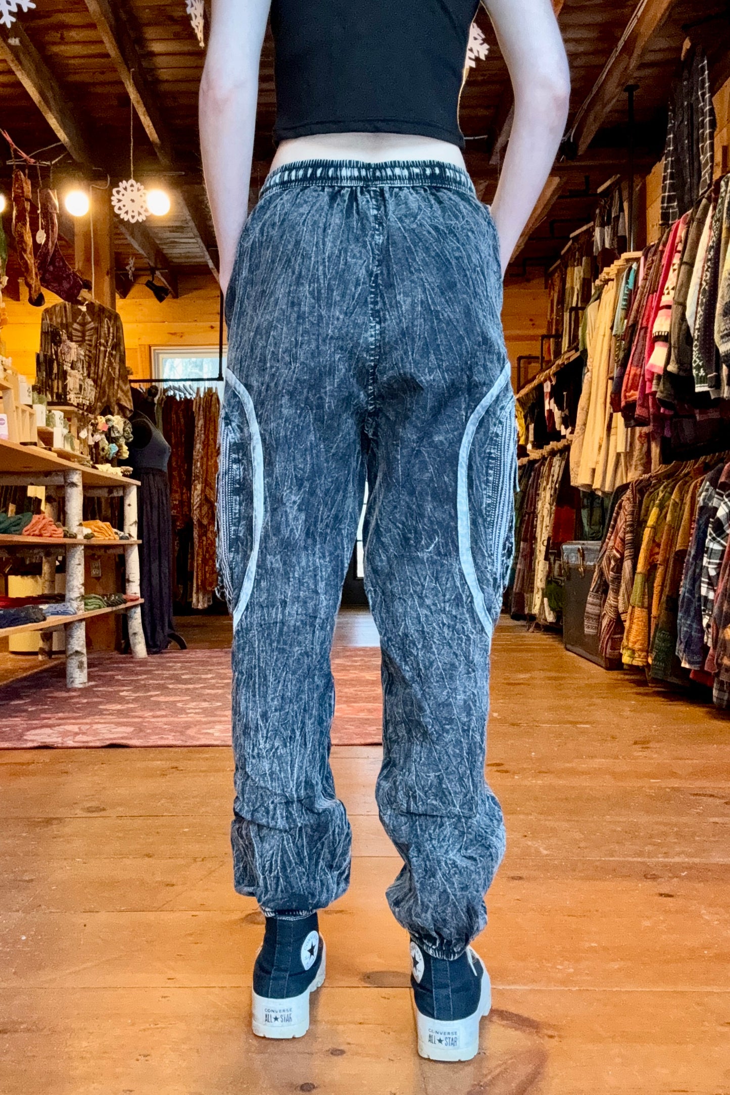 Peace & Om Symbol Cargo Joggers