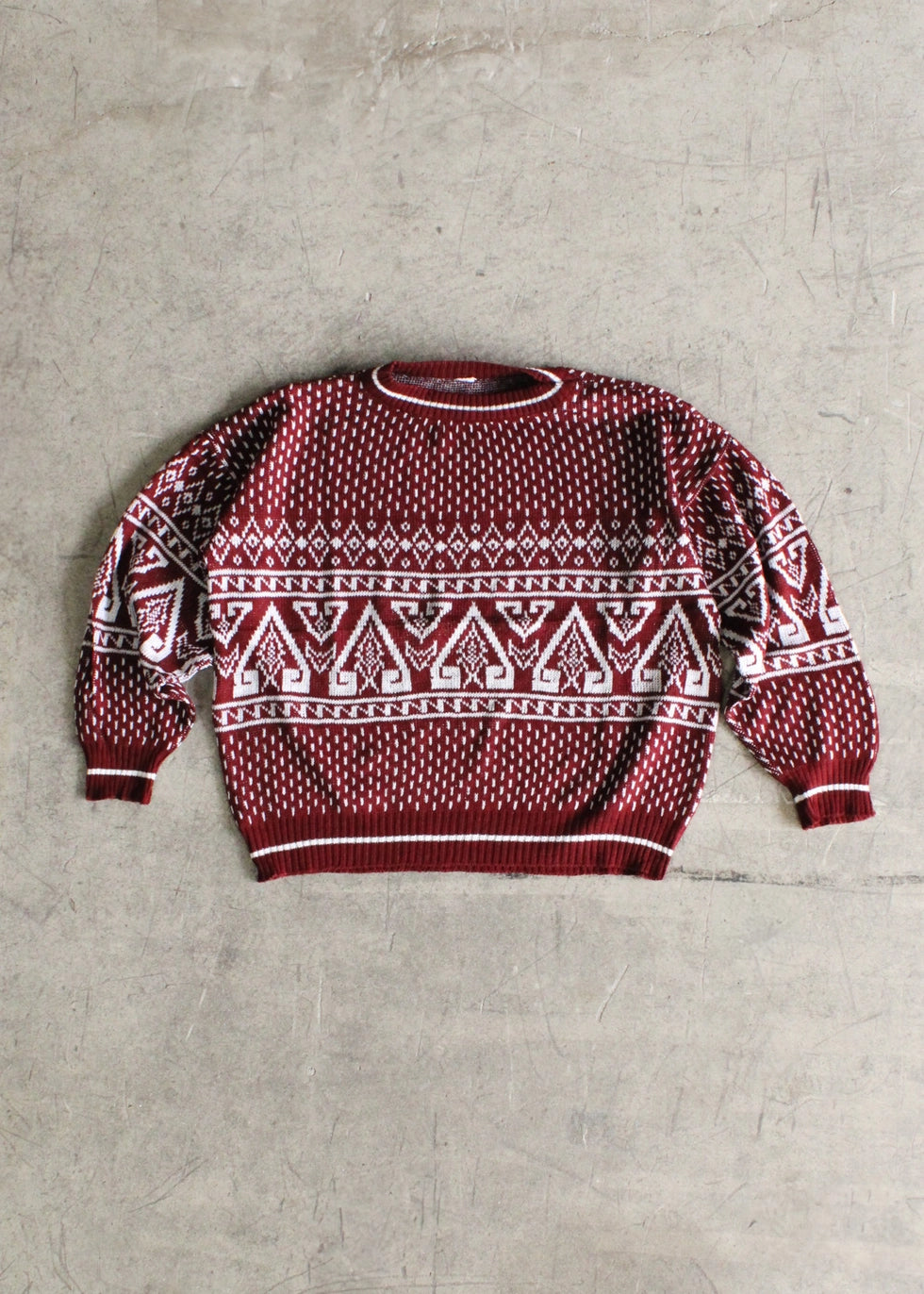 Unisex Vintage Fair Isle Sweater