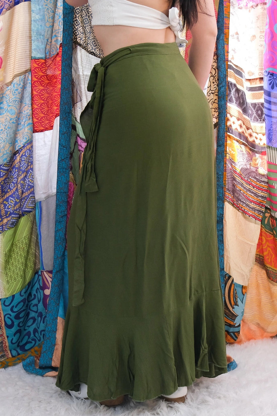 Waterfall Wrap Maxi Skirt