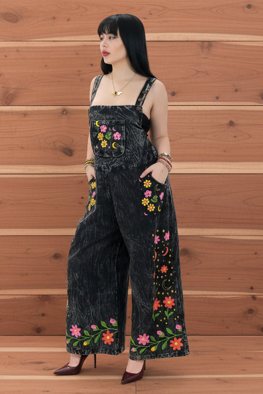 Stonewashed Cotton Celestial Jumpsuit