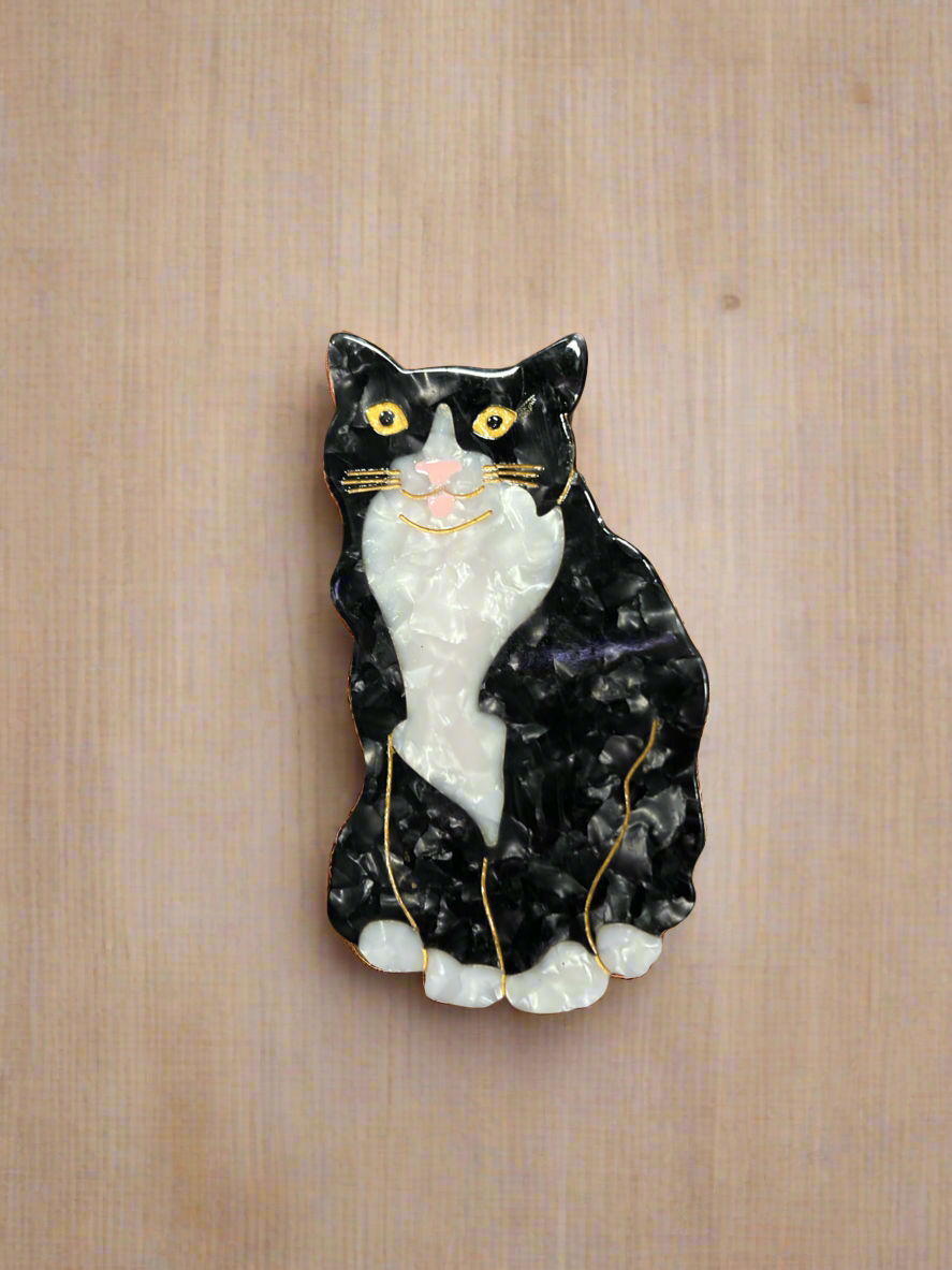 Tuxedo Cat Hair Clip