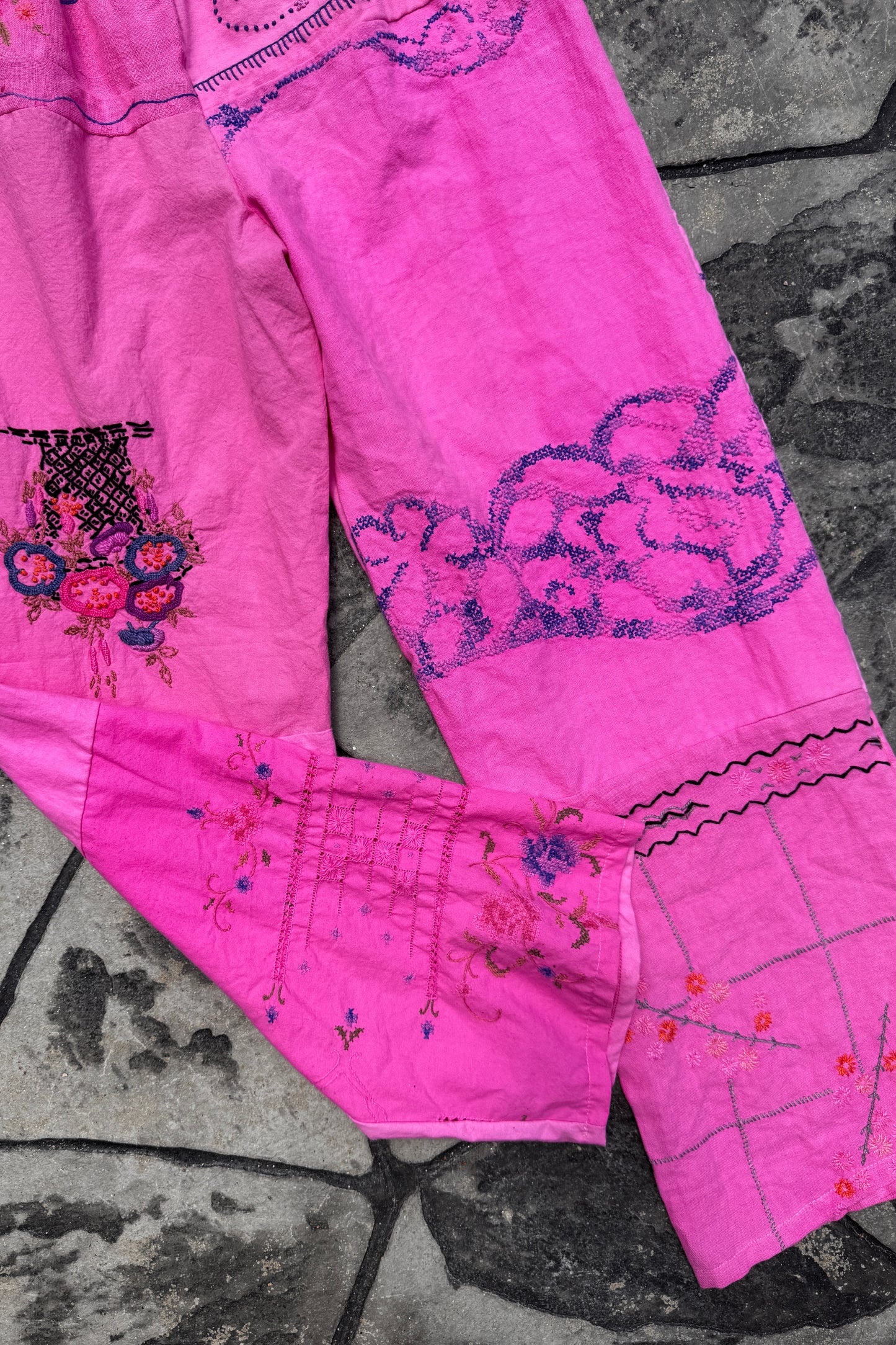 Pink Upcycled Pieced Pant