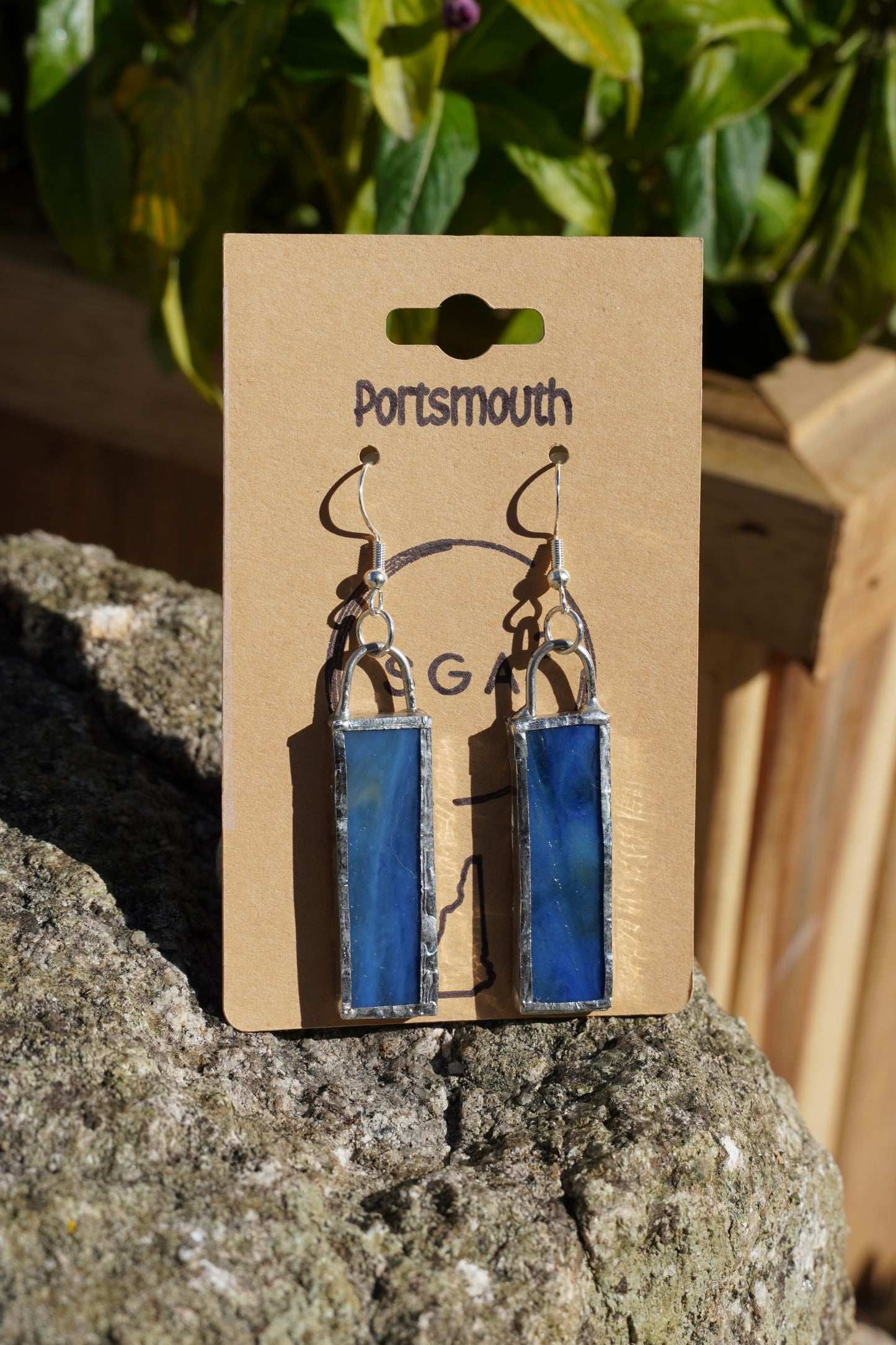 NH Destination Handmade Stained Glass Earrings