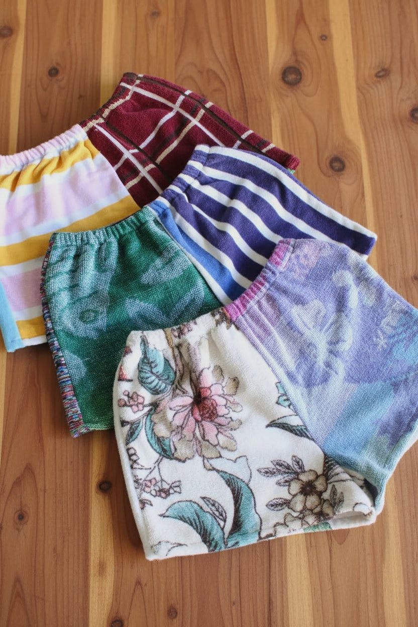 Upcycled Towel Shorts