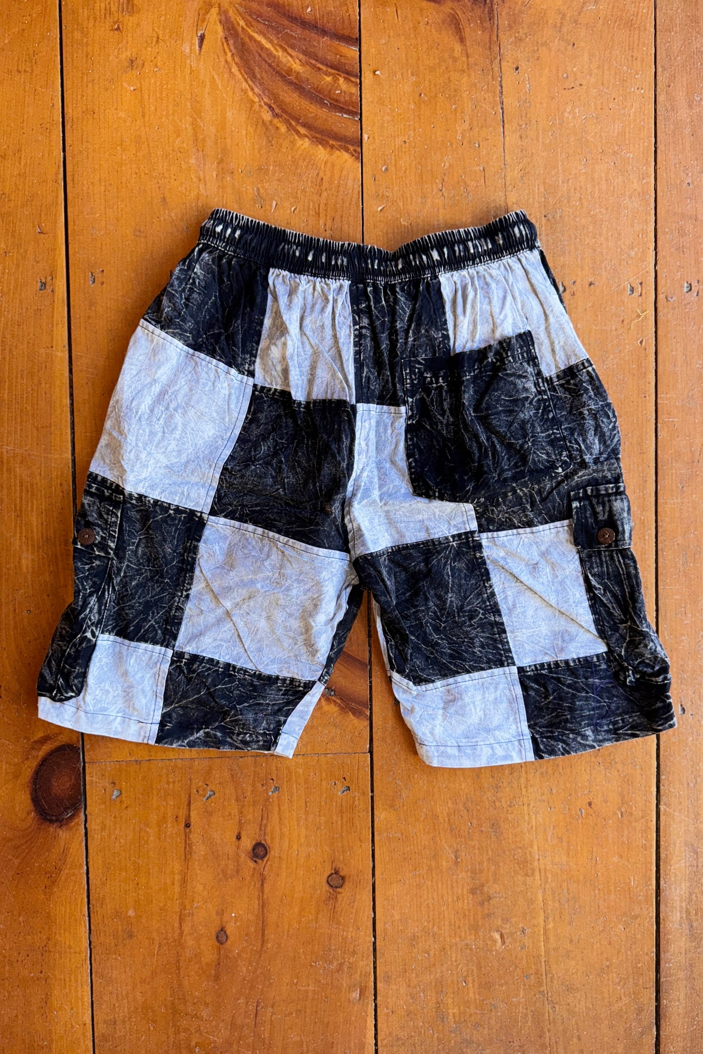 B+W Checkered Cargo Shorts