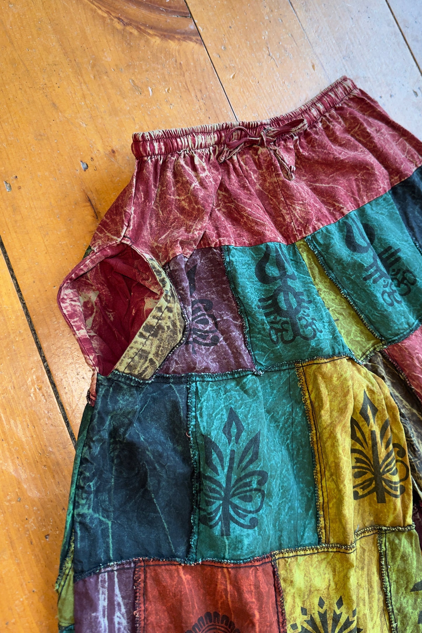 Free Size Baggy Patchwork Pants