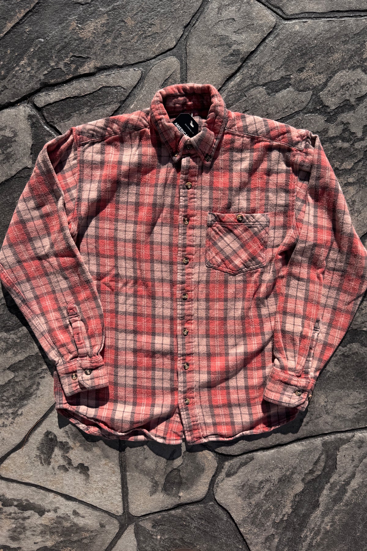 Bleached Heavy Flannel Upcycled Shirt