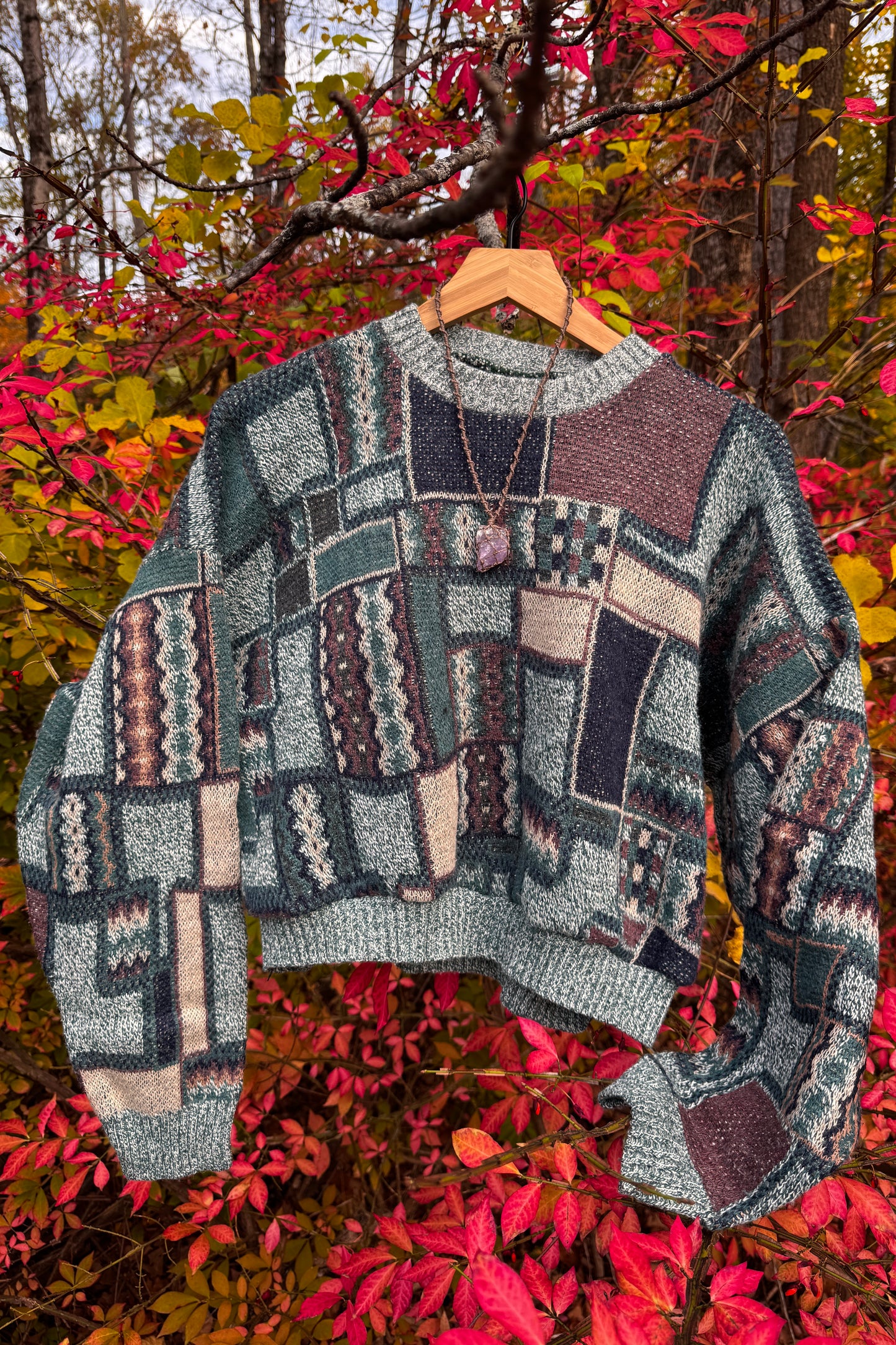 Vintage Upcycled Cropped Sweater