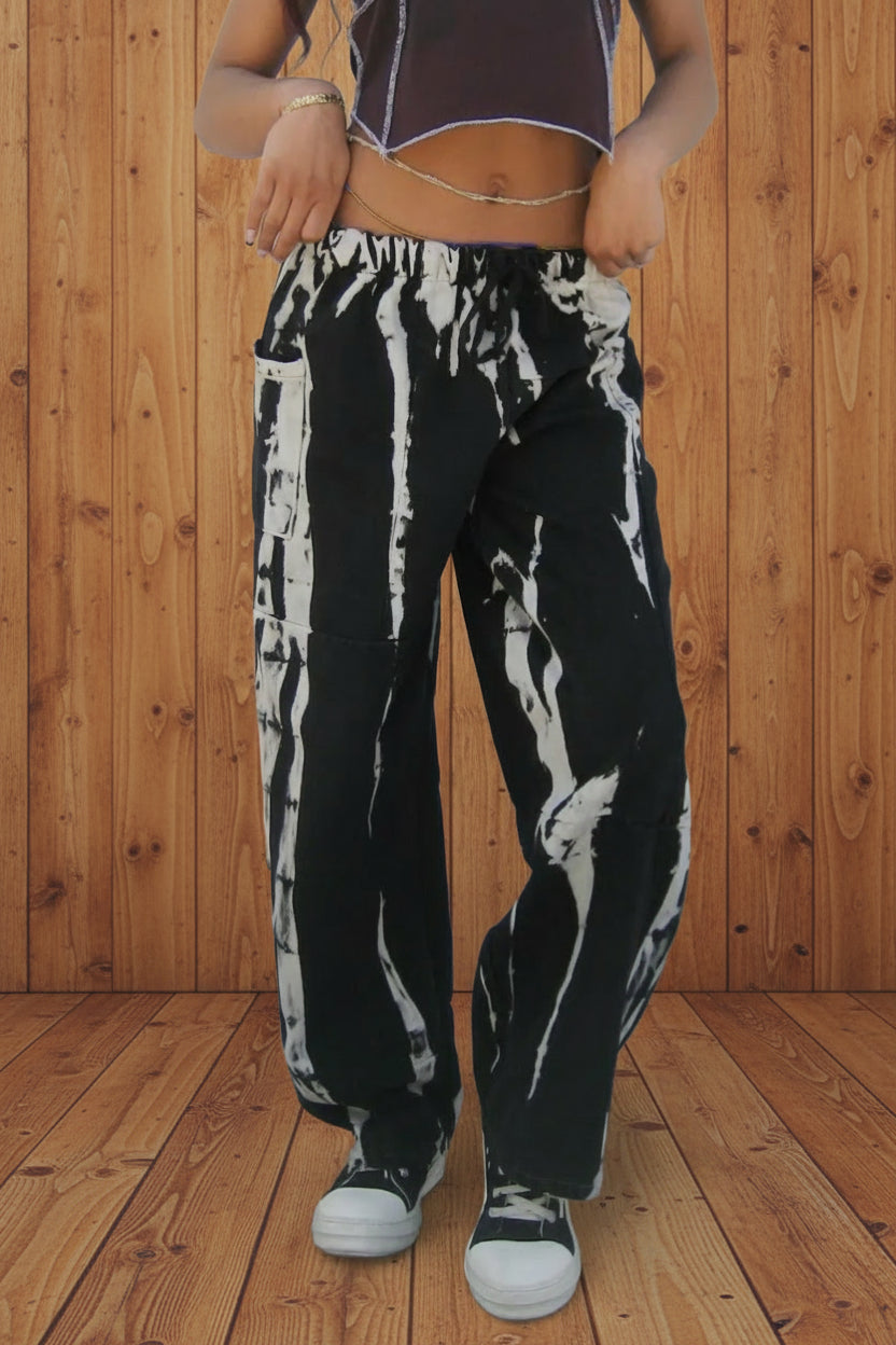 Bleach Splatter Recycled Denim Pant