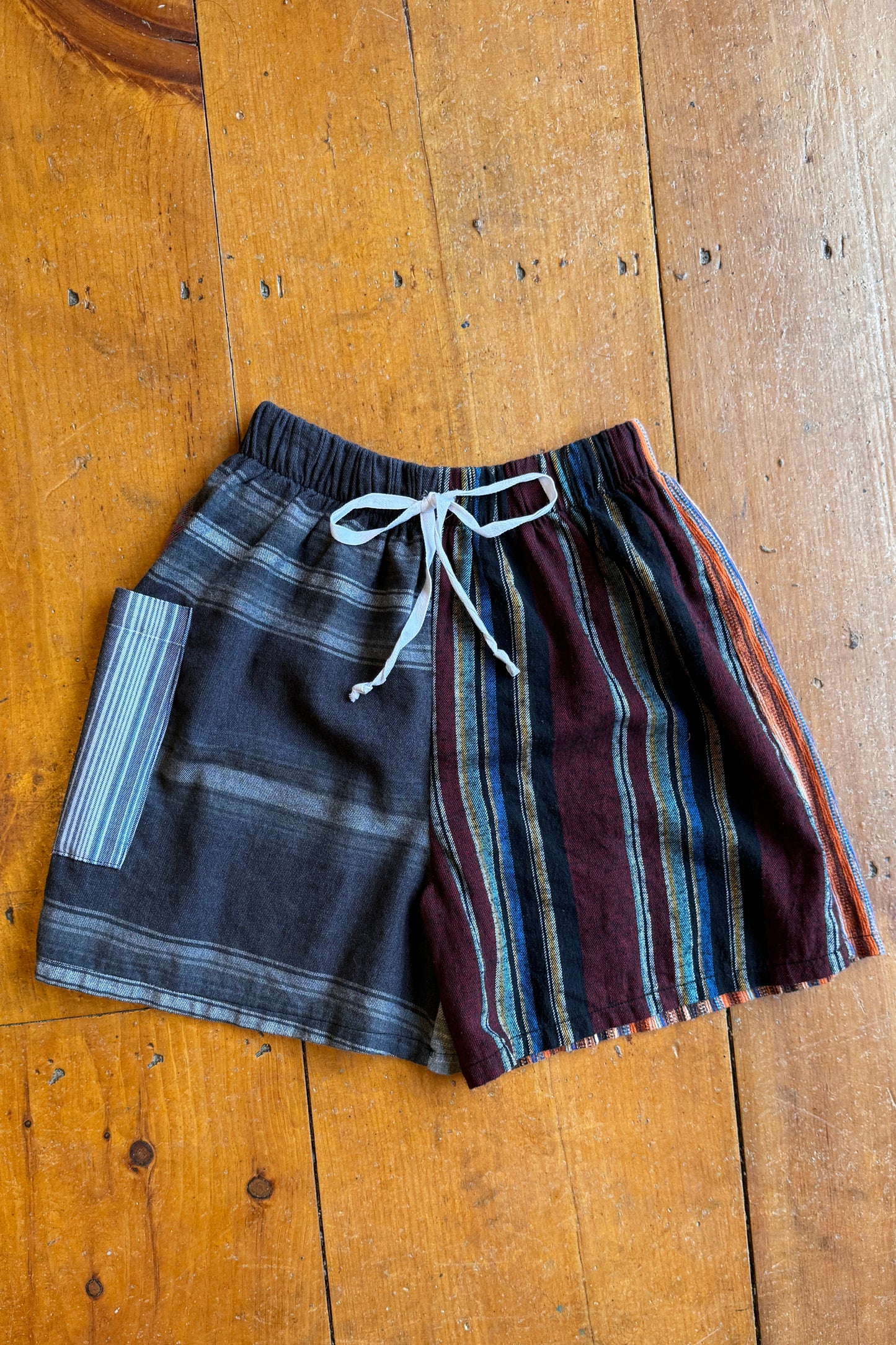 Upcycle Flannel Drawstring Shorts