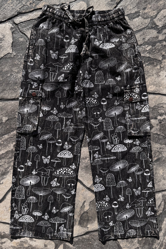 Mushroom Print Yoga Trouser