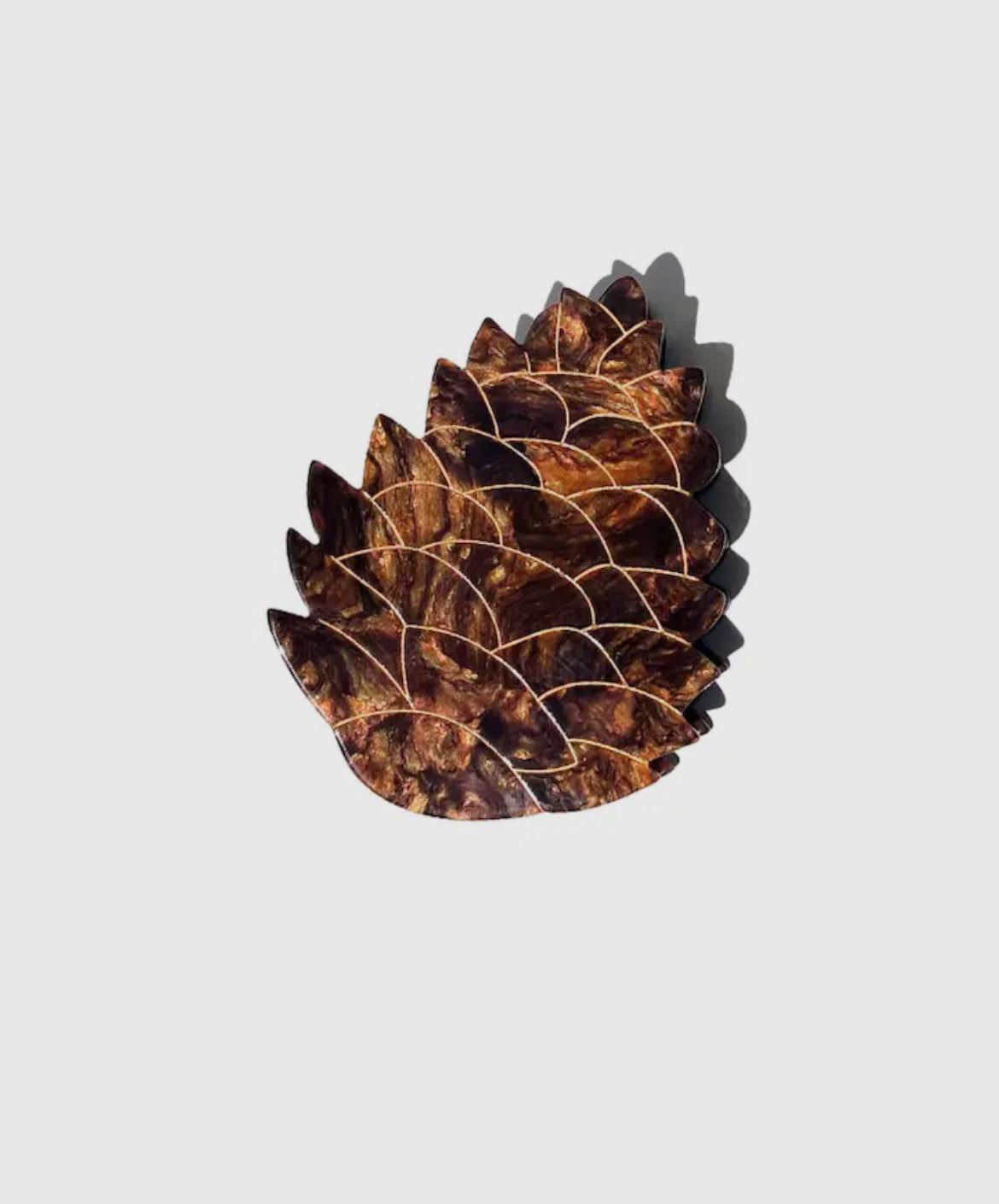 Hand-Painted Pinecone Claw Hair Clip