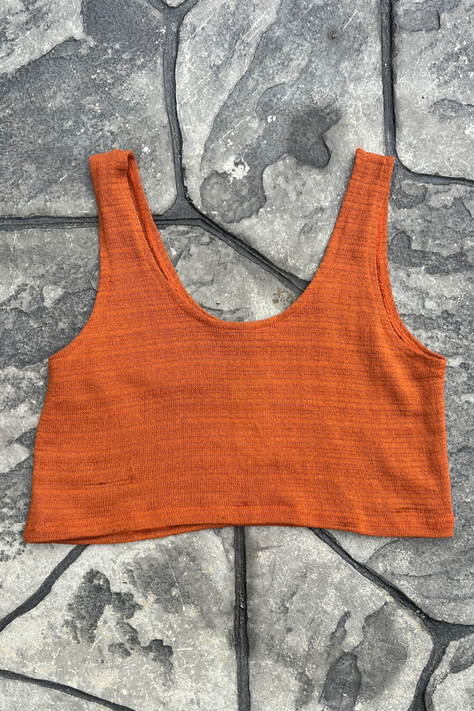OS Cropped Tank in Burnt Orange