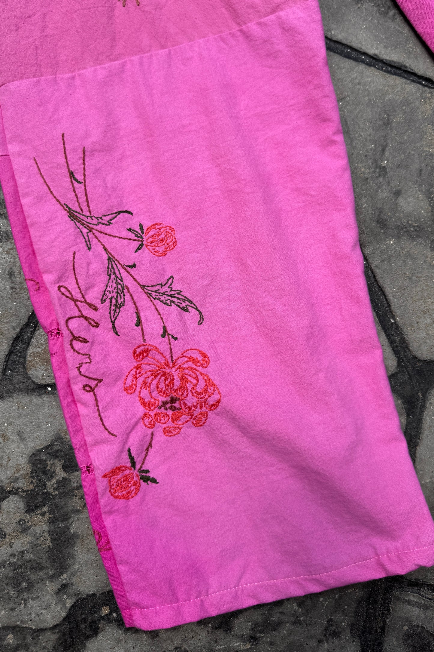 Pink Upcycled Pieced Pant