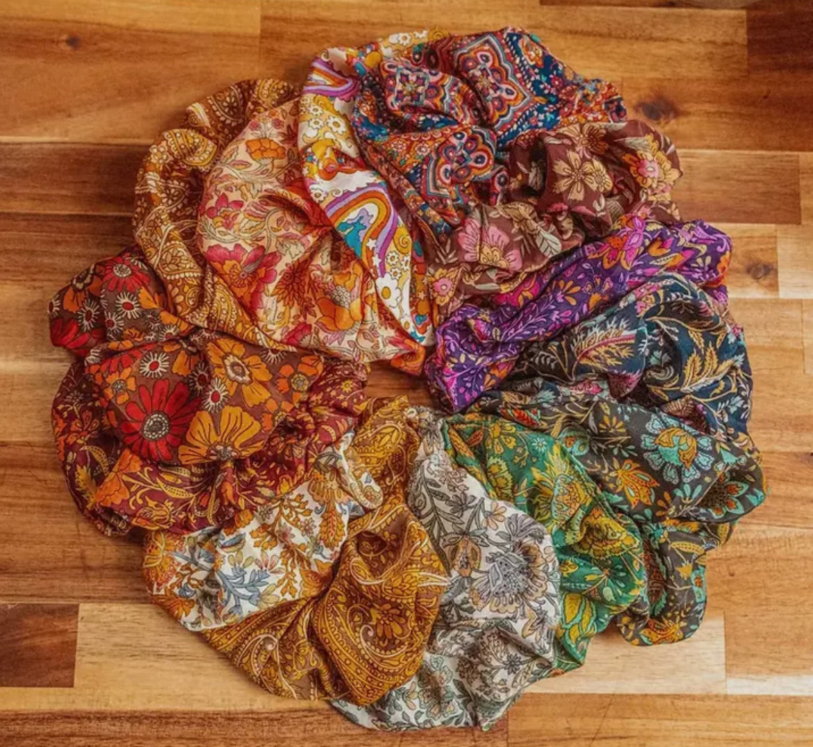 Floral Hair Scrunchies