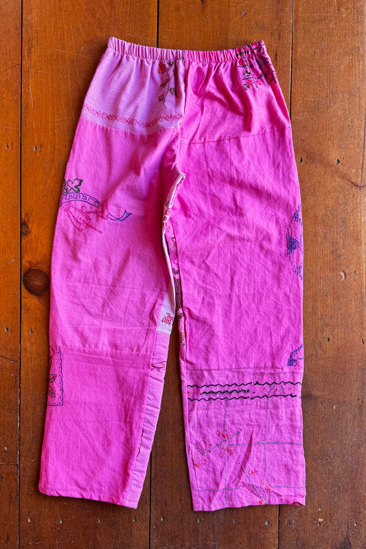 Pink Upcycled Pieced Pant