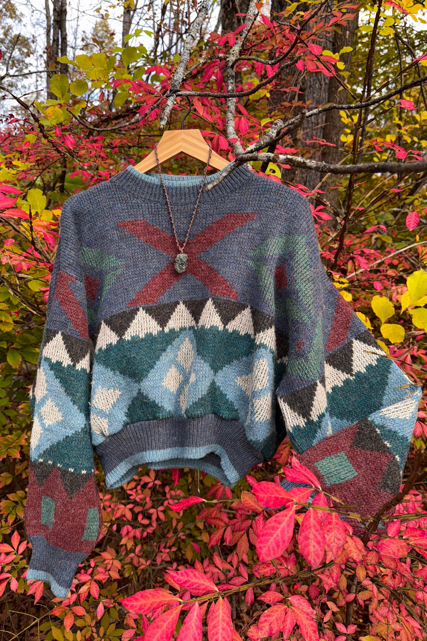 Vintage Upcycled Cropped Sweater