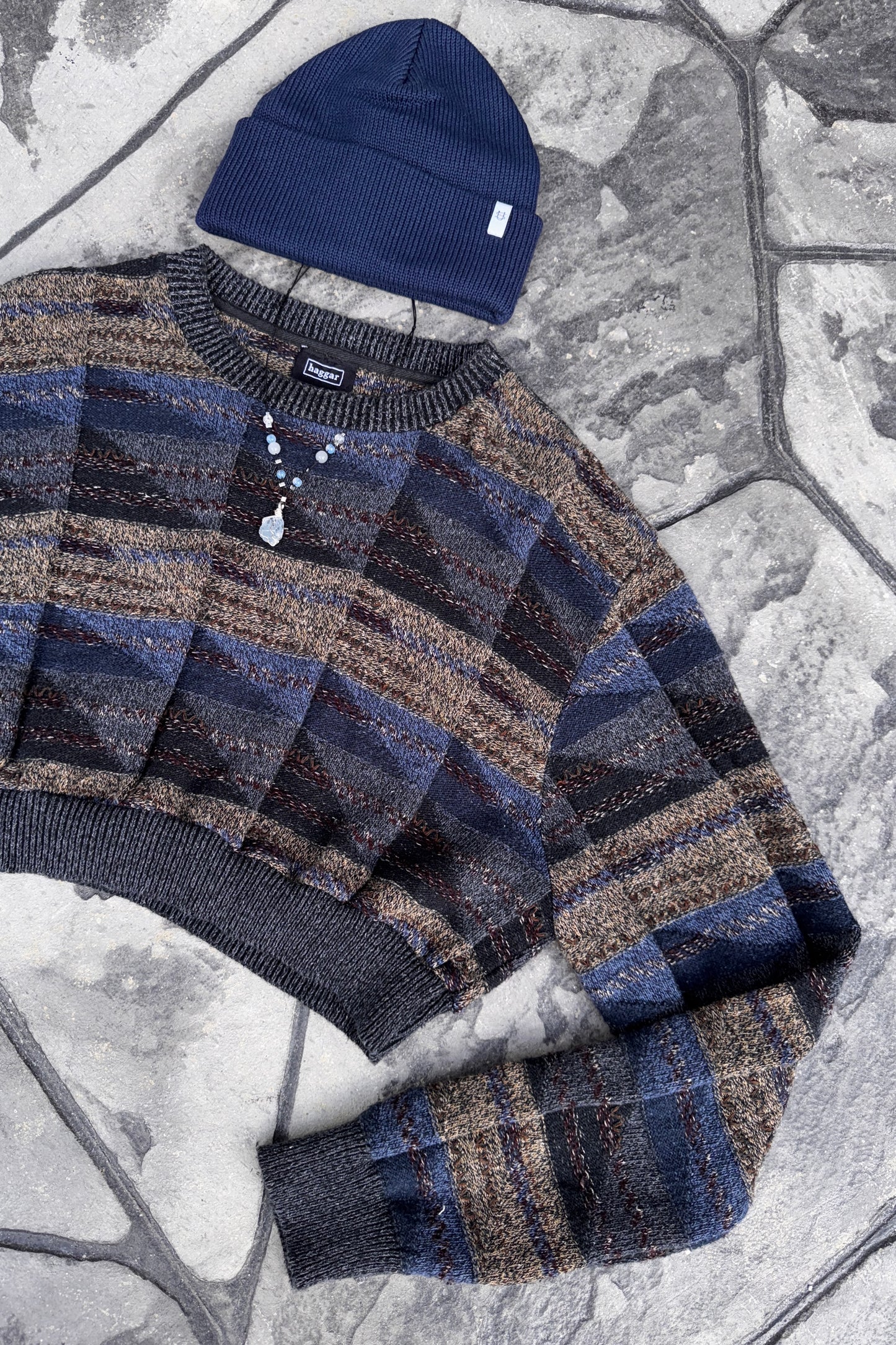 Vintage Upcycled Cropped Sweater