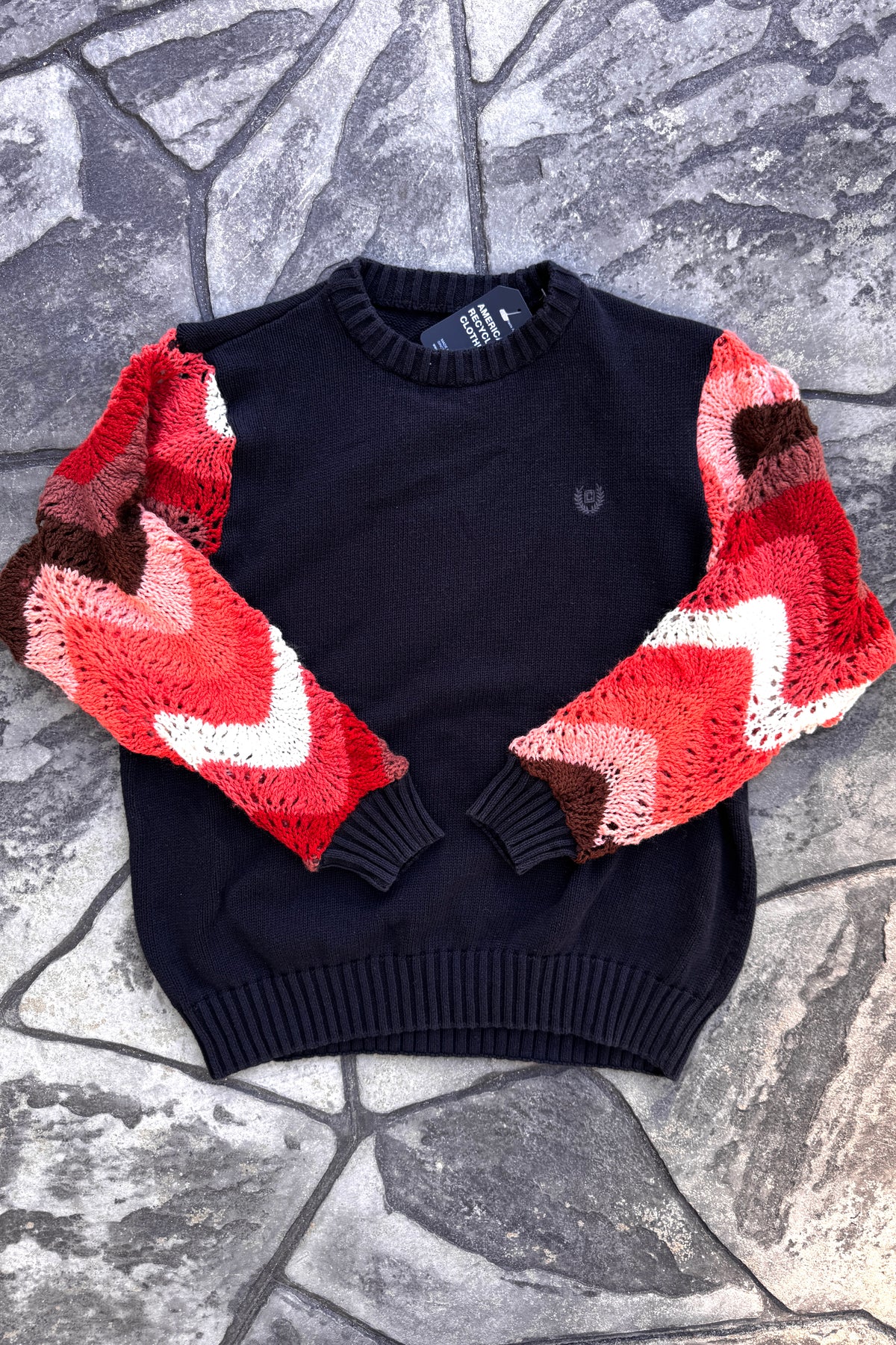 Oversized Crochet Sleeve Sweater