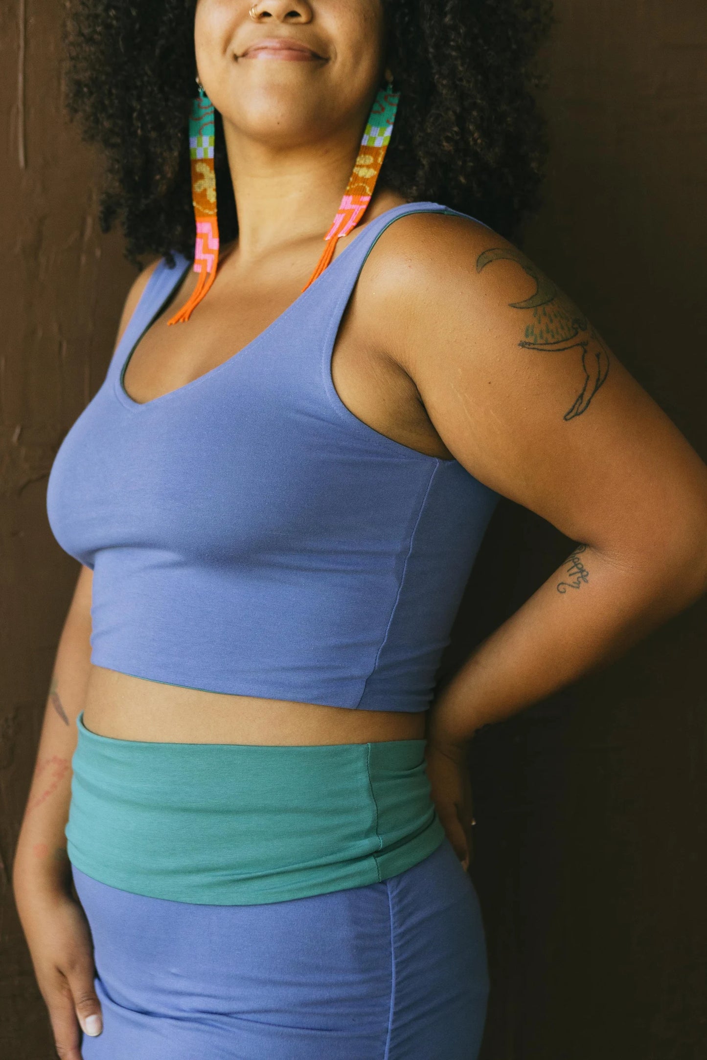 Organic Cotton Reversible Bra Top w/ V-Neck