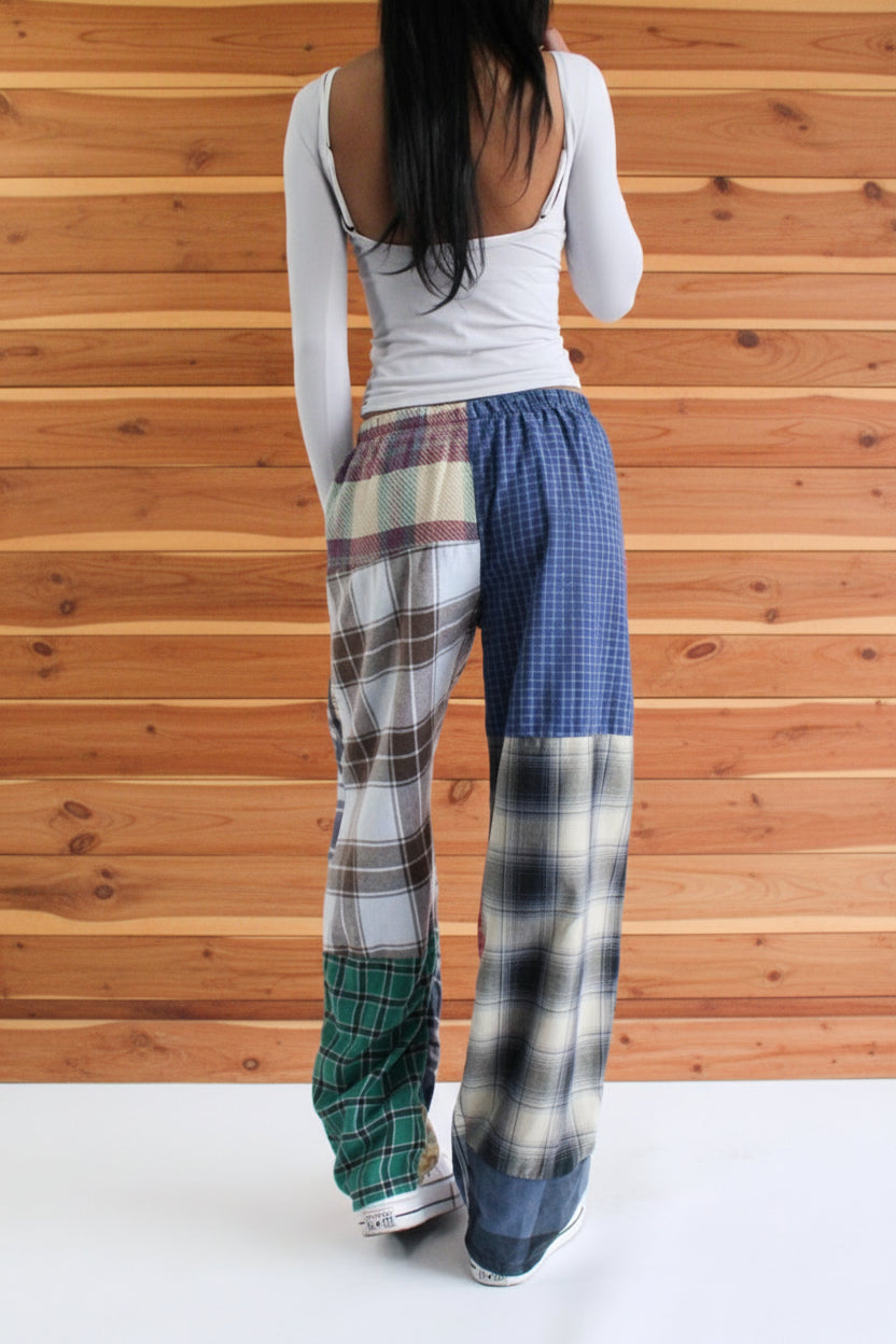 Upcycled Vintage Flannel Pant w/ Elastic Waist