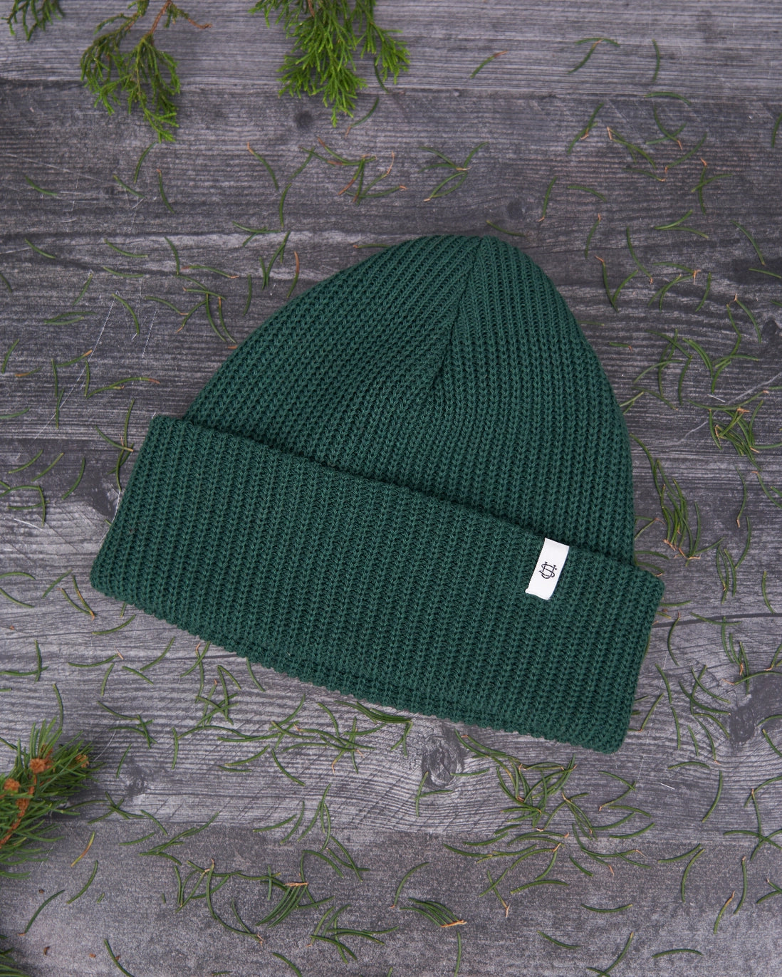 Upcycle Cotton Beanie in Adirondack Green