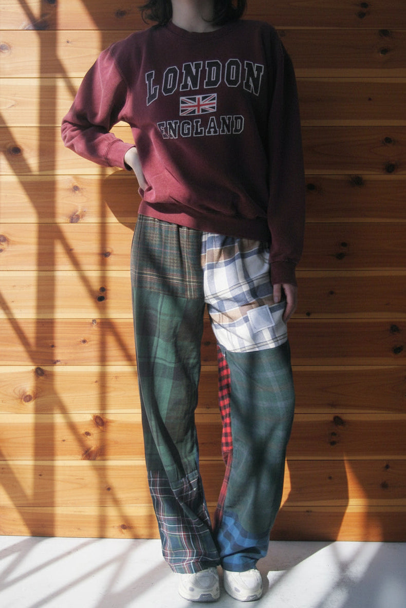 Upcycled Vintage Flannel Pant w/ Elastic Waist